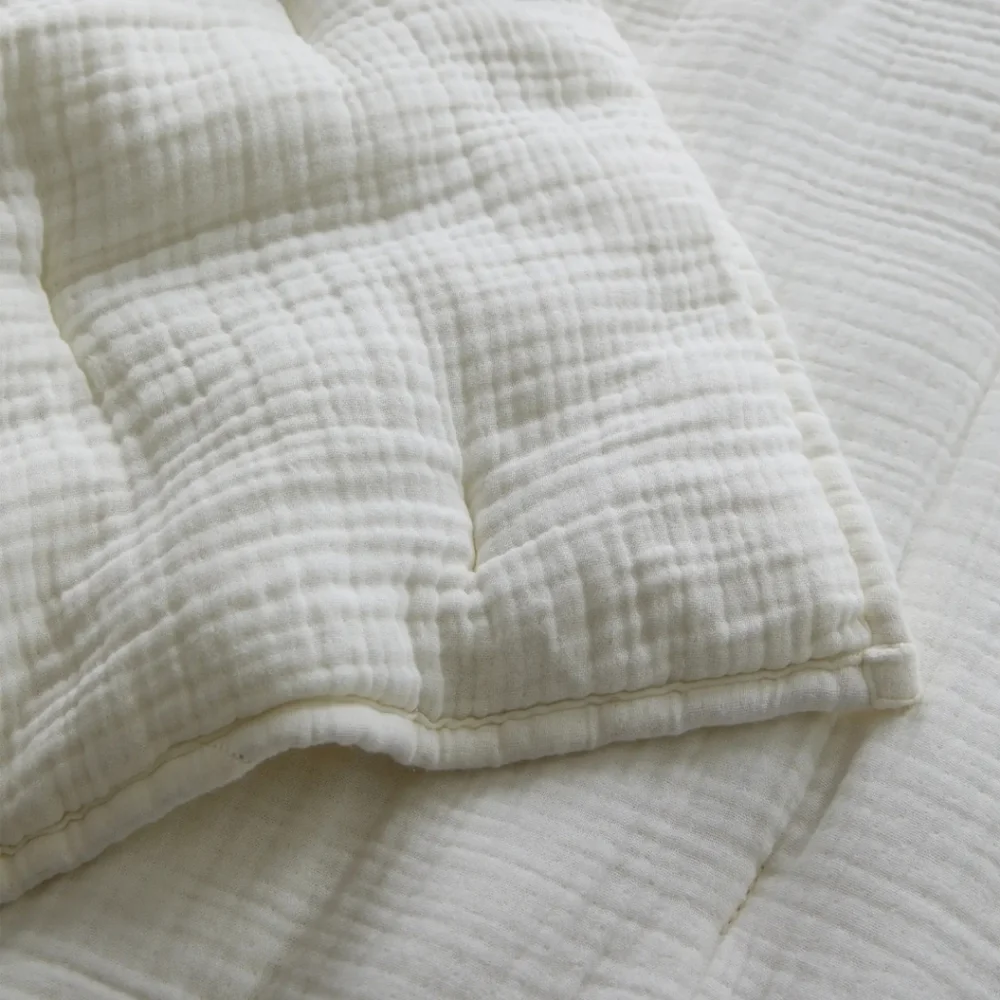 Quince Organic Airy Gauze Ivory Dream Quilt! King/ Cal King (612)